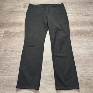 Eddie Bauer Pants Womens 18 Black Performance Straight Leg 40x33 Outdoor Nylon